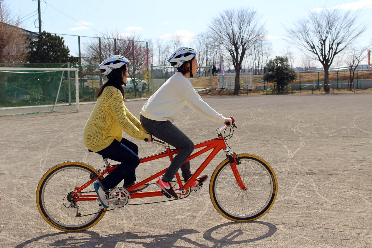 2人乗りタンデム自転車に乗ってみよう タンデム自転車の安全な乗り方教室 開催 たちかわ創造舎